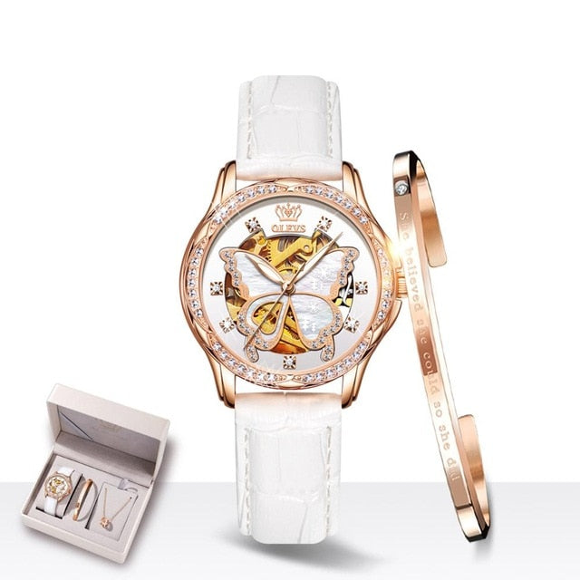 Mechanical Women Watch Fashion Switzerland Luxury Brand Ladies WristWatch Automatic Ceramic Hollow Design montre femme-2