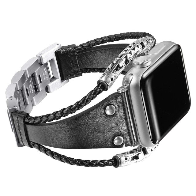 Leather loop Band For Apple Watch Series 6 5 4 3 SE -7