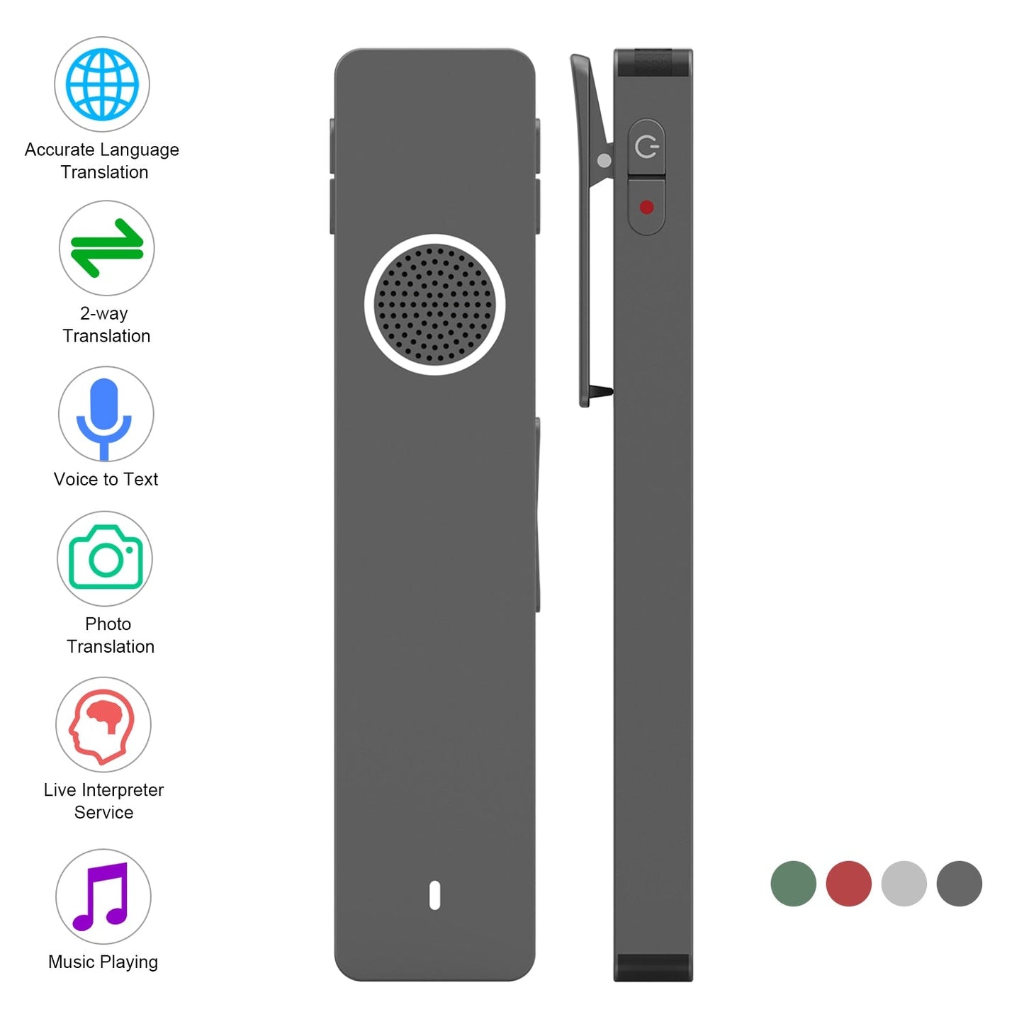 Mini Digital Voice Recorder Translator-3