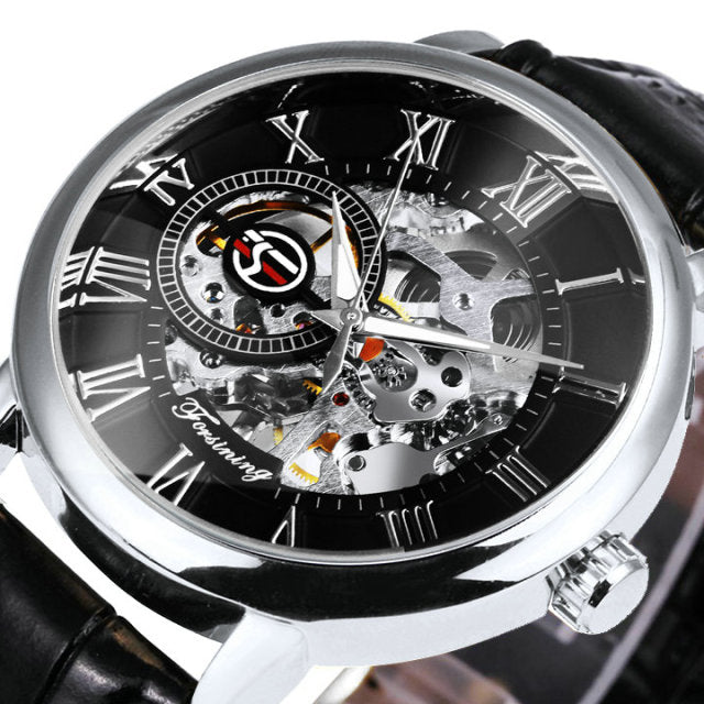 Mechanical Man Gold Watch Mens Watches Top Brand Luxury Clock Male Skeleton Leather 3d Hollow Engraving-6