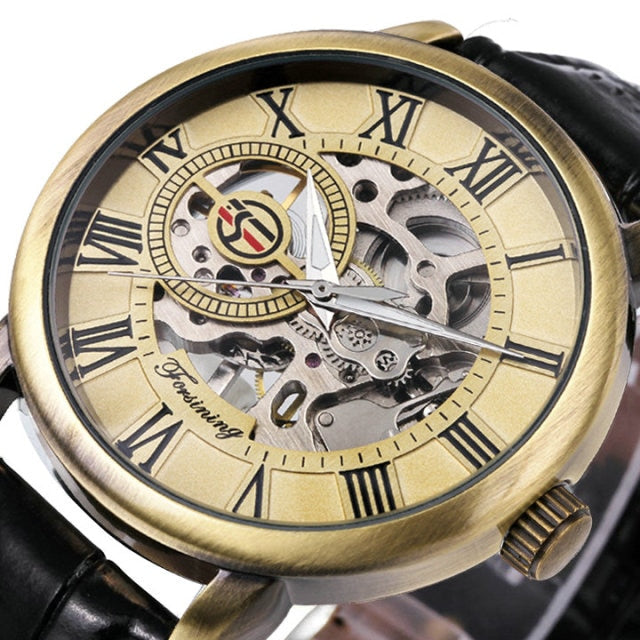 Mechanical Man Gold Watch Mens Watches Top Brand Luxury Clock Male Skeleton Leather 3d Hollow Engraving-12