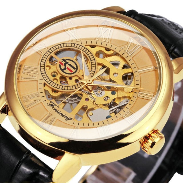 Mechanical Man Gold Watch Mens Watches Top Brand Luxury Clock Male Skeleton Leather 3d Hollow Engraving-13