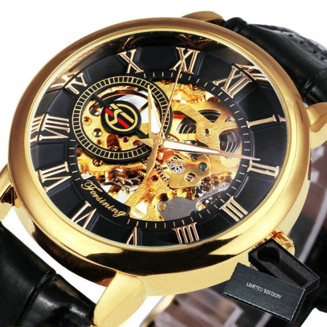 Mechanical Man Gold Watch Mens Watches Top Brand Luxury Clock Male Skeleton Leather 3d Hollow Engraving-17