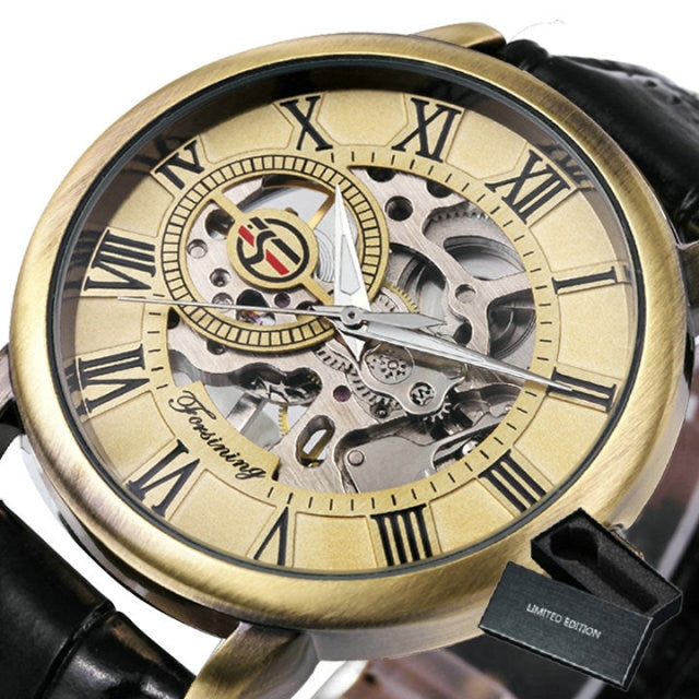 Mechanical Man Gold Watch Mens Watches Top Brand Luxury Clock Male Skeleton Leather 3d Hollow Engraving-18