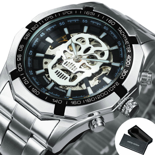 Watch Men Skeleton Automatic Mechanical Watch Gold Skeleton Vintage Man Watch Mens Watches-15