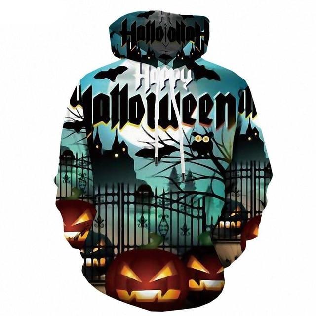 Halloween Pumpkin 3d Print Party Moon Sweatshirt-0