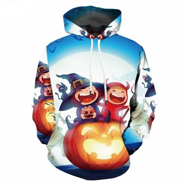 Halloween Pumpkin 3d Print Party Moon Sweatshirt-5