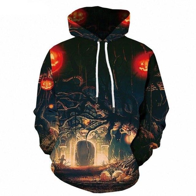 Halloween Pumpkin 3d Print Party Moon Sweatshirt-9