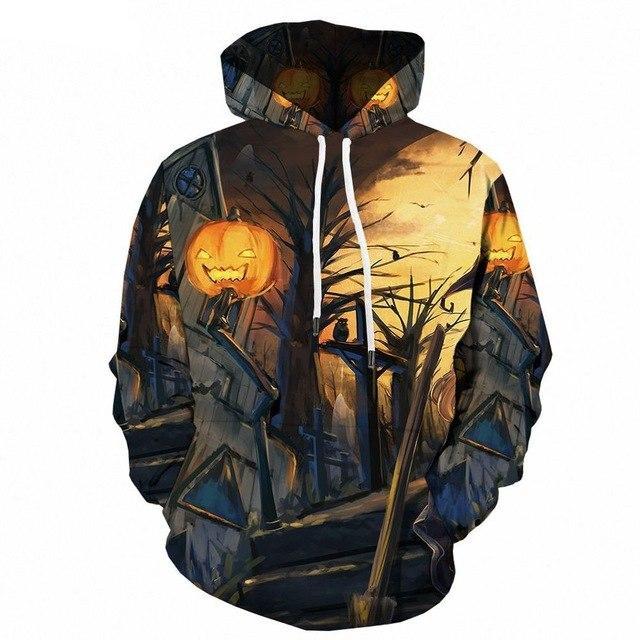 Halloween Pumpkin 3d Print Party Moon Sweatshirt-10