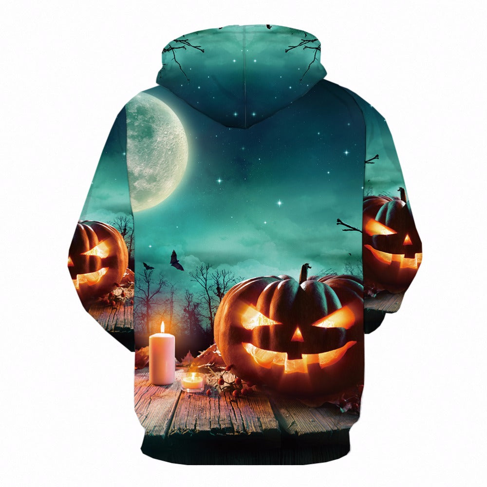 Halloween Pumpkin 3d Print Party Moon Sweatshirt-3