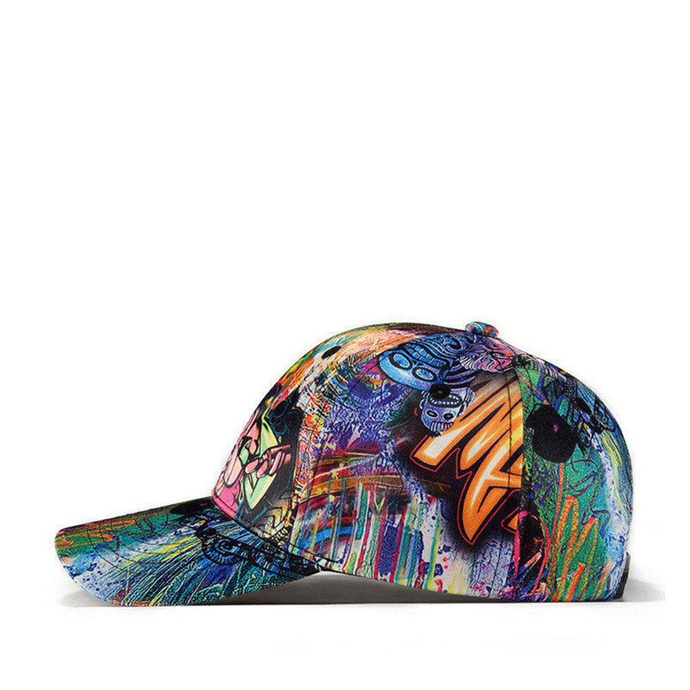 Graffiti Printed Baseball Cap Men Women-3