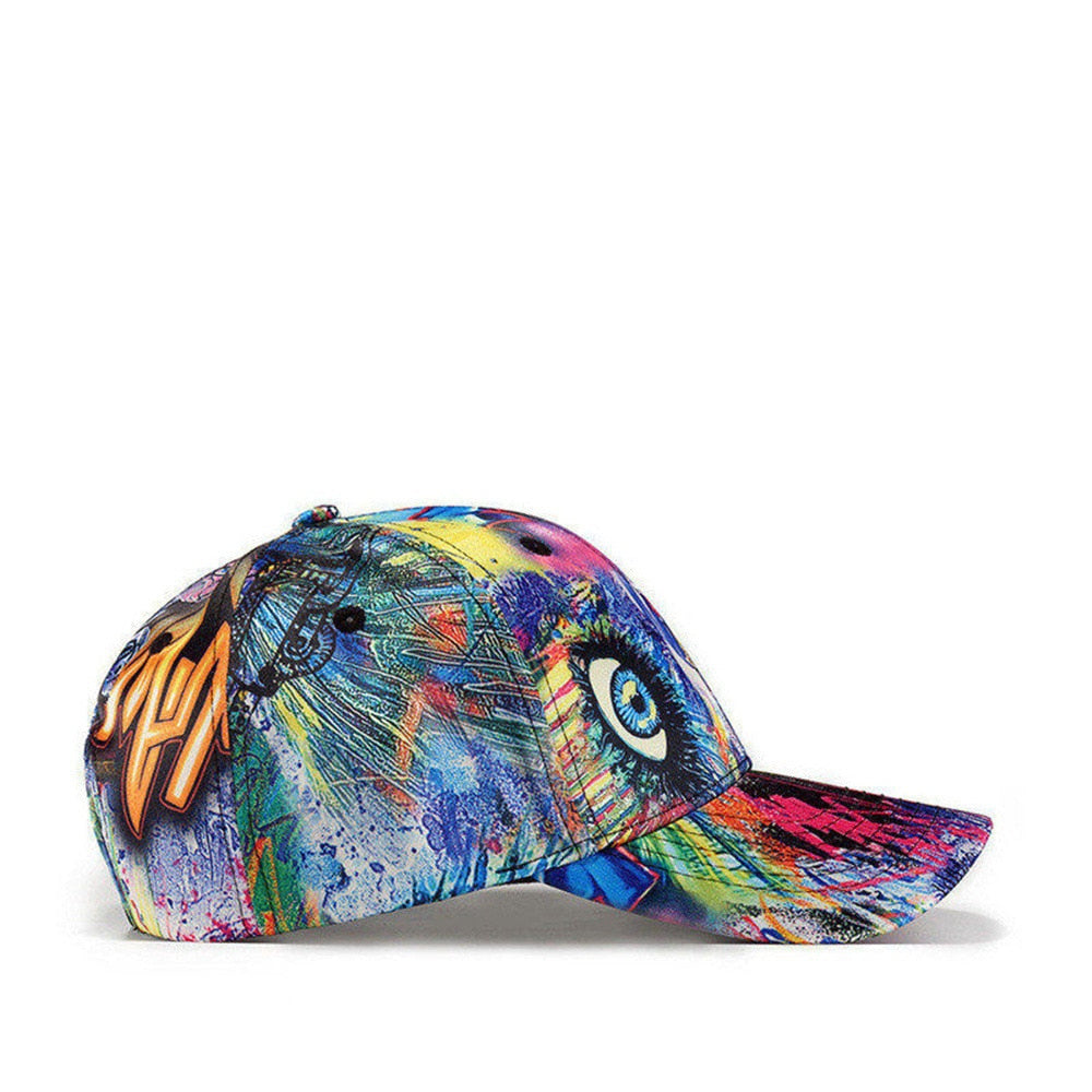 Graffiti Printed Baseball Cap Men Women-4