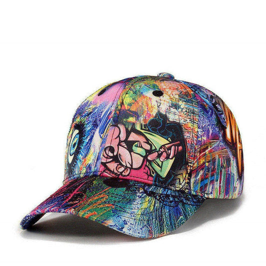 Graffiti Printed Baseball Cap Men Women-0