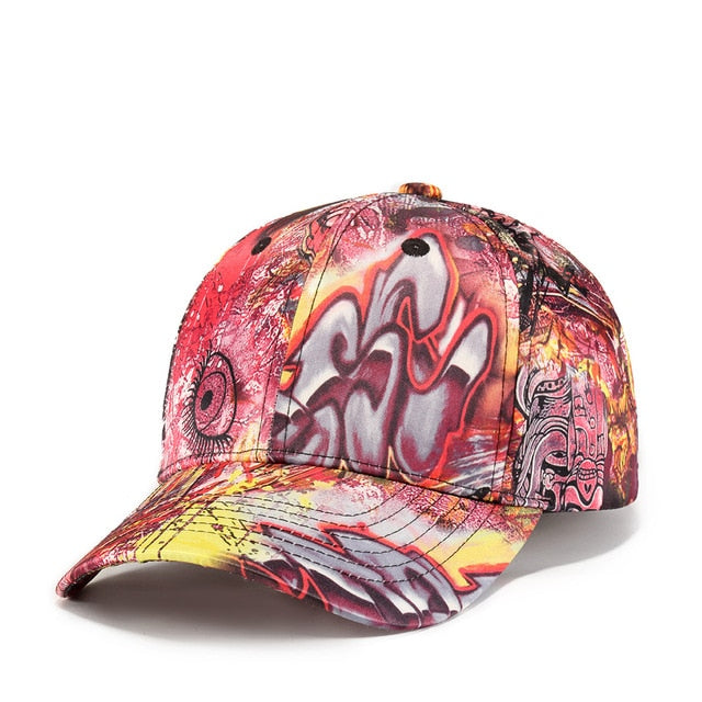 Graffiti Printed Baseball Cap Men Women-2