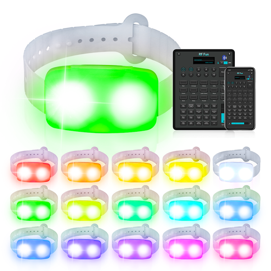 PP Bracelets with App Control LED Bracelets for Party (200 PCS + APP Transmitter)-0