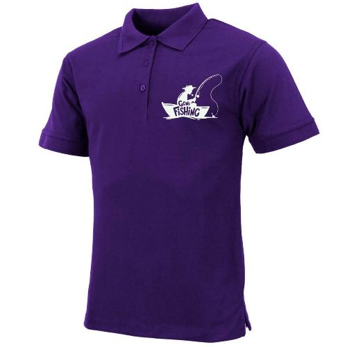 Mens "Gone Fishing" Polo Shirt-10