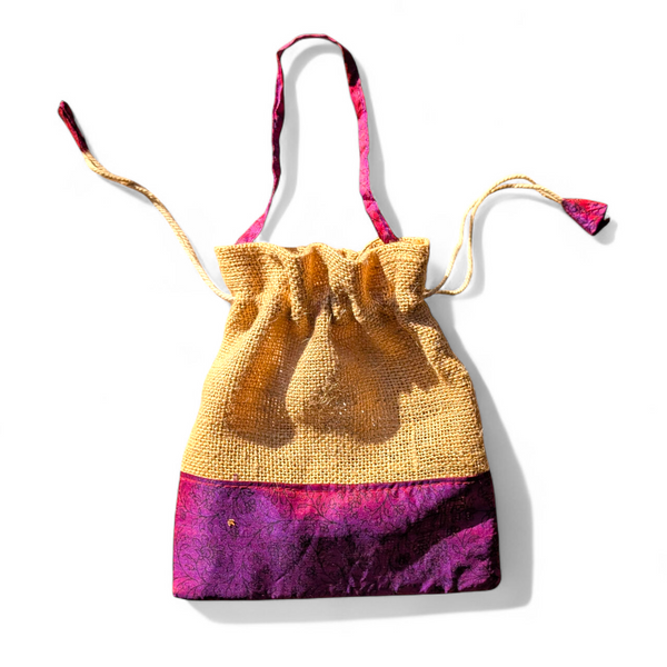 Recycled Sari Gift Bag-0