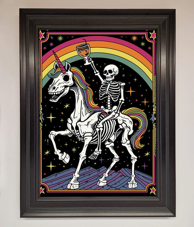 Rainbow Skeleton Framed Wall Art-6