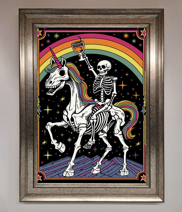 Rainbow Skeleton Framed Wall Art-5