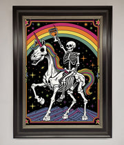Rainbow Skeleton Framed Wall Art-8