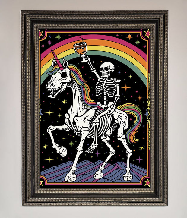 Rainbow Skeleton Framed Wall Art-17