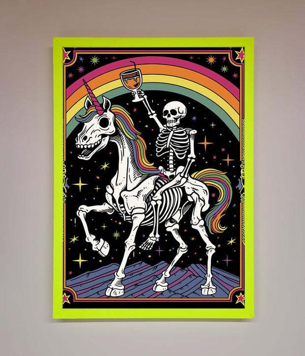 Rainbow Skeleton Framed Wall Art-12