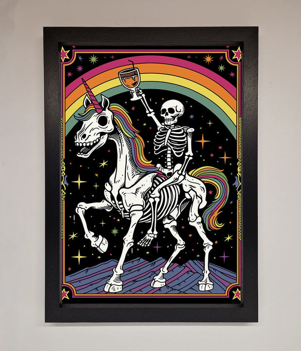 Rainbow Skeleton Framed Wall Art-0