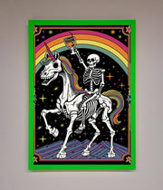 Rainbow Skeleton Framed Wall Art-11