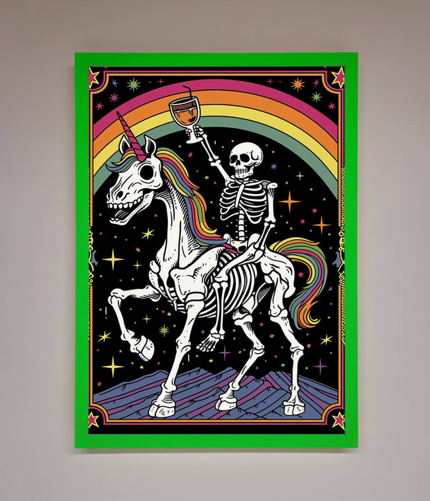 Rainbow Skeleton Framed Wall Art-11