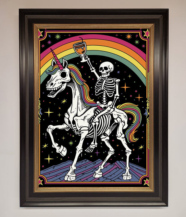 Rainbow Skeleton Framed Wall Art-9