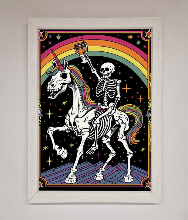 Rainbow Skeleton Framed Wall Art-1