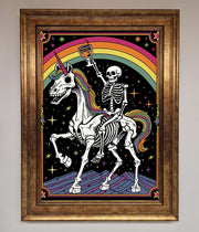 Rainbow Skeleton Framed Wall Art-7