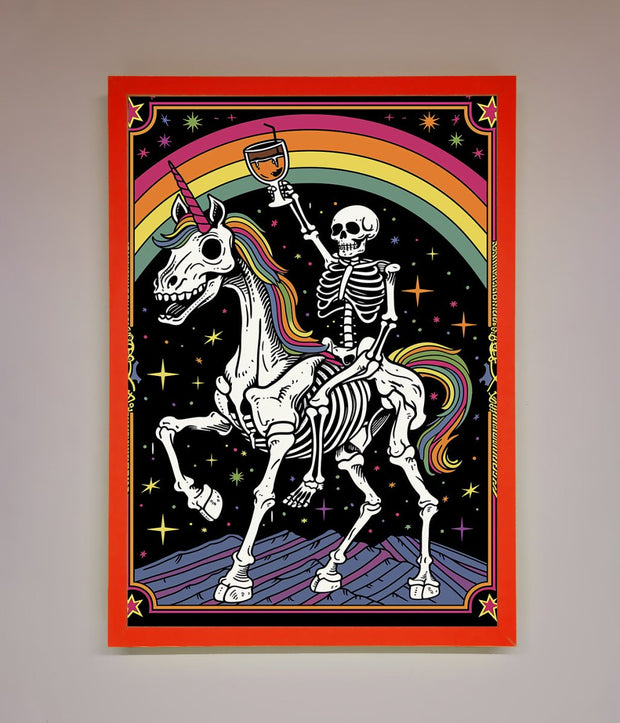 Rainbow Skeleton Framed Wall Art-14
