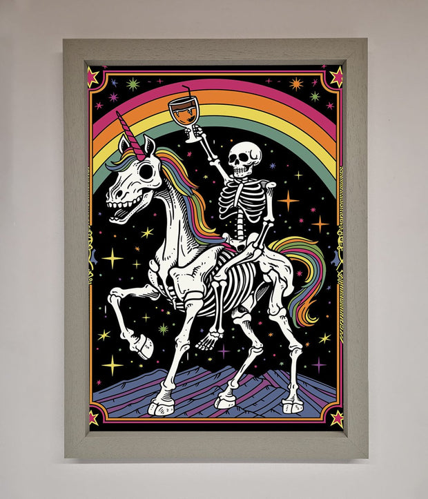 Rainbow Skeleton Framed Wall Art-2