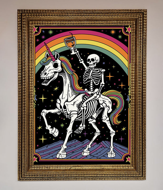 Rainbow Skeleton Framed Wall Art-15