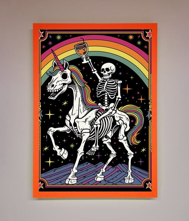 Rainbow Skeleton Framed Wall Art-10