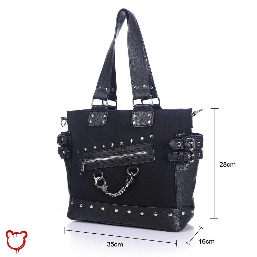 'Rebel Black Handcuff Bag' by The Cursed Closet-3