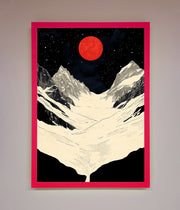 Red Moon On The Planet Framed Poster-13