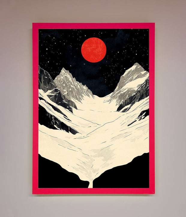 Red Moon On The Planet Framed Poster-13