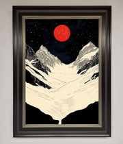 Red Moon On The Planet Framed Poster-8