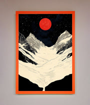 Red Moon On The Planet Framed Poster-10