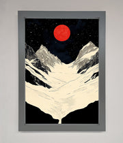 Red Moon On The Planet Framed Poster-3