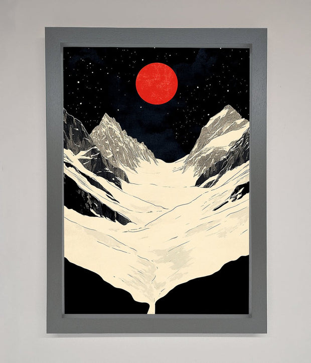 Red Moon On The Planet Framed Poster-3