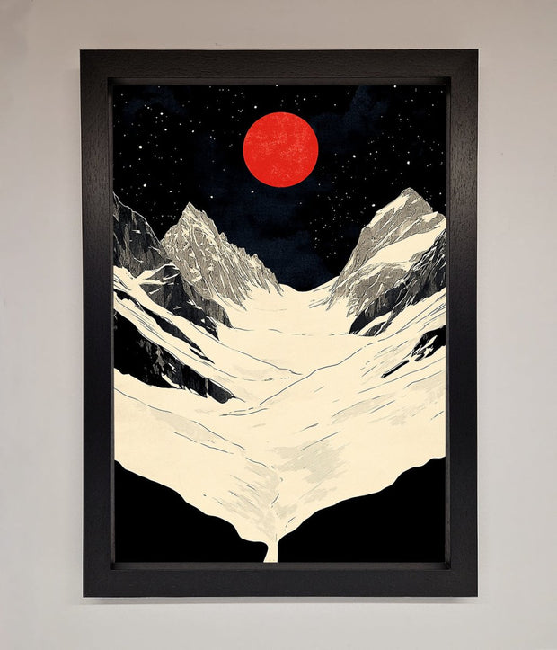 Red Moon On The Planet Framed Poster-1