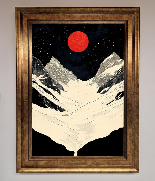 Red Moon On The Planet Framed Poster-7