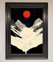 Red Moon On The Planet Framed Poster-6