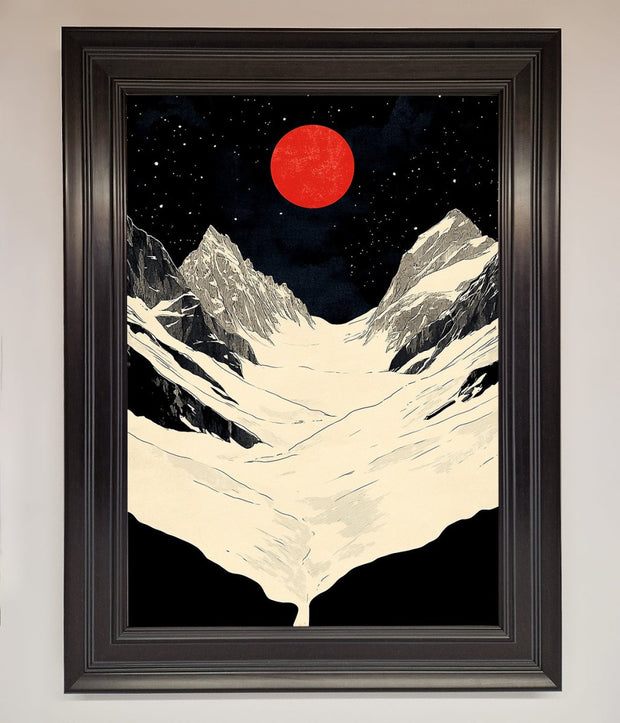 Red Moon On The Planet Framed Poster-6