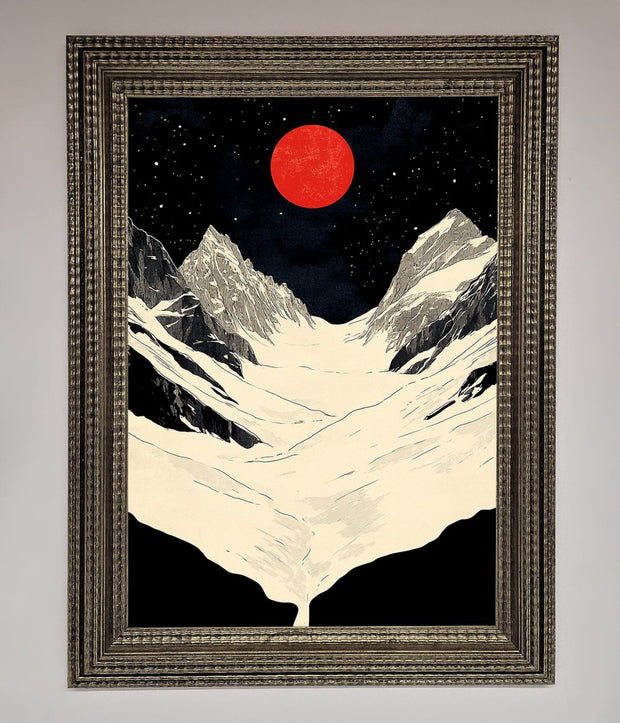 Red Moon On The Planet Framed Poster-16