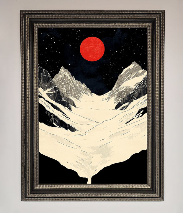 Red Moon On The Planet Framed Poster-17
