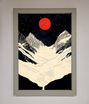 Red Moon On The Planet Framed Poster-2